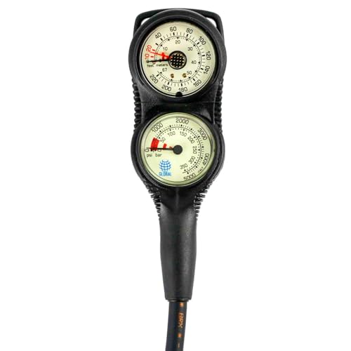 Sea Elite Scuba Gauge Console - Depth Gauge, Pressure Gauge