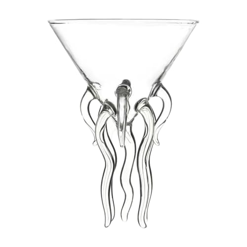 Vasos de alcohol de pulpo – Cristalería transparente divertida de 120 ml, vasos de cóctel y whisky de 3.54 x 4.92 pulgadas, vasos decorativos con diseño divertido, bar en casa, oficina, boda, Navidad