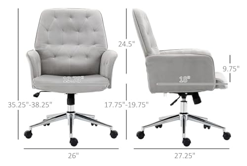 Chaises de direction en velours violet chaise de bureau réglable à roues - 3