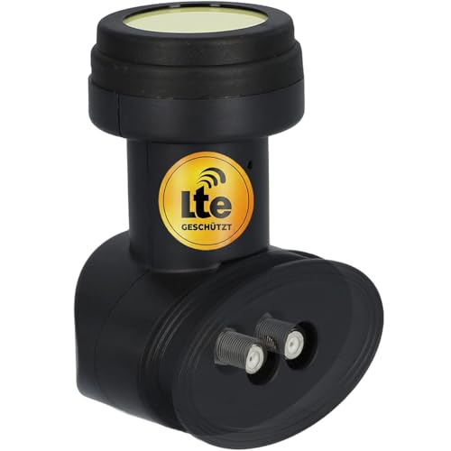 ZEHNDER Twin LNB con blindaje LTE y protección solar UV, 2 niveles 4K LNB para 2 participantes, receptor de satélite HD LNC para antena parabólica