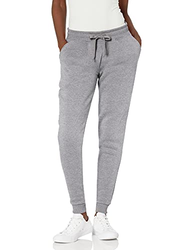 Southpole Women's Fleece Basic Jogger, New Heather Grey, Small