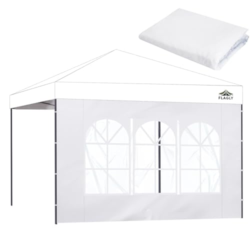 FLAGLY 10x10 Pop Up Canopy Sidewall - 1 PC 300D Waterproof...