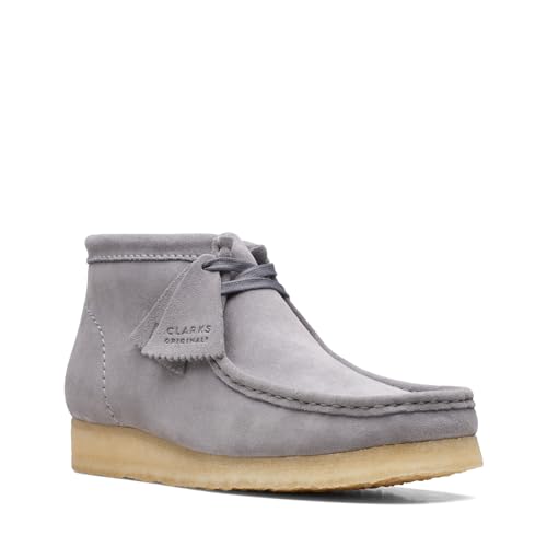 Clarks Mens Wallabee Boot Grey Suede