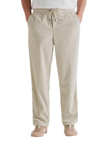 Image of Banana Club Deep Black Corduroy Pant - Regular Fit, Solid, Corduroy Casual Trousers with Textured Fabric, Comfortable Fit