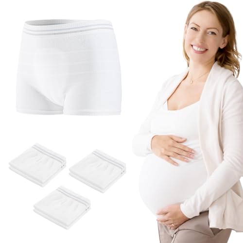 Image of PADRAM Disposable Mesh Underwear Postpartum Hospital Mesh Panties for C-Section High Waist Mesh Postpartum Underwear