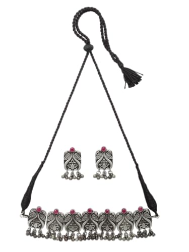 Juego de joyas de plata oxidada DMZ-512 ideal para cenas y noches de verano