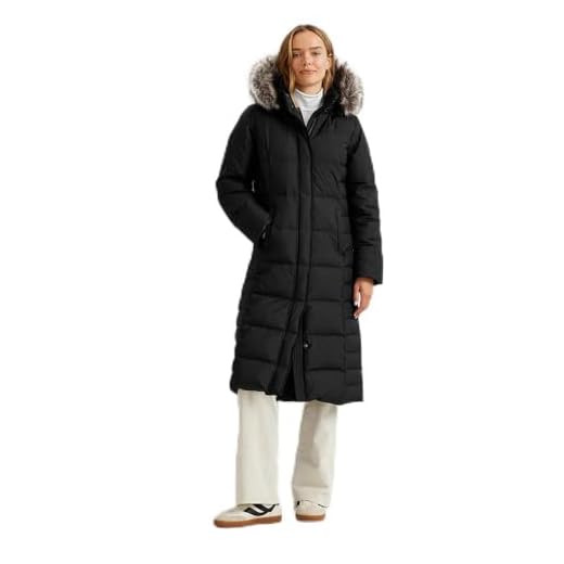 Eddie Bauer Women's Lodge Down Duffle Coat, Black, Medium