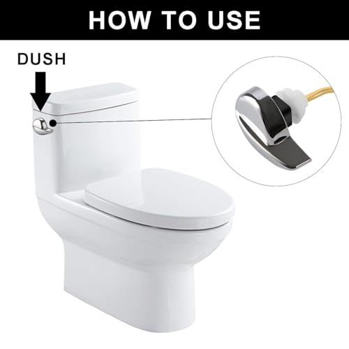 Image of 2Pack Toilet Handle Lever Flush Replacement, Universal Side Mount Toilet Flush Handle Tank Lever with 2 Pieces Stainless Steel Flapper Chains Fits Most Toilets, Chrome Finish, Easy Install