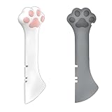 TENGEE 2 Stück katzenlöffel,Katzenfutter Löffel,Katzen Löffel,Katzenfutterlöffel Silikon,Katzen-Nassfutterlöffel,Mini-Spatel für Haustierdosen Katzenglas,Multifunktions Haustier Dosen Löffel,für dose