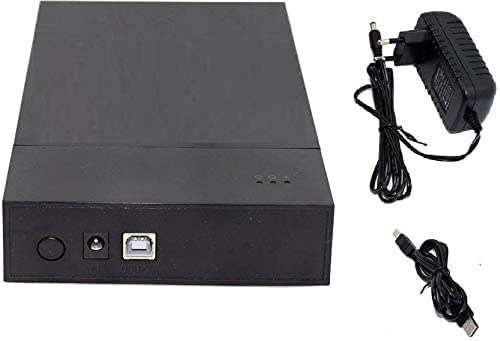 2 in 1 USB 2.0 Casing 3.5"/2.5" Inch SSD and HDD SATA to USB External Hard Drive Enclosure Case for Laptop, Desktop SSD/HDD (Hard Disk Not Included) - Black-image-42