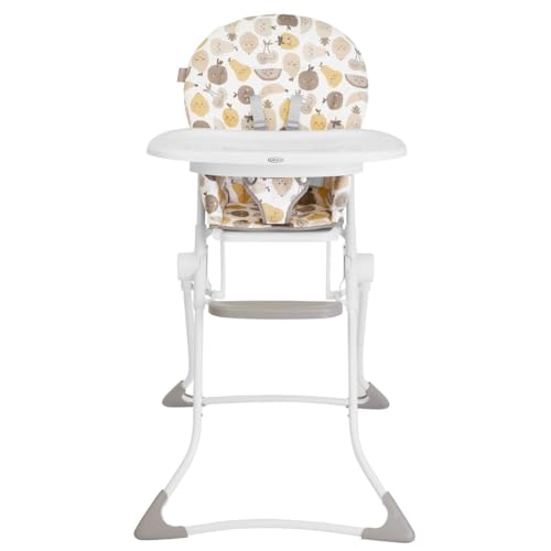 Image of Graco MiniLite Highchair with Ultra-Compact fold, Lightweight at only 4.7kg and freestanding fold, Fruitella Fashion