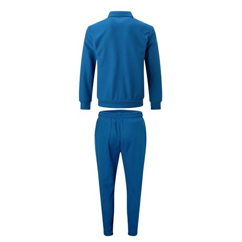 Men's Waffle Tracksuit 2 Piece Set Full Zip Casual Jackets And Pants 2 Piece Outfits Solid Athletic Jogging Suit Sets3