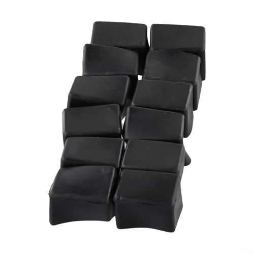12 protectores cuadrados extragrandes para patas de silla, almohadillas protectoras de goma para patas de silla, fundas protectoras para muebles que reducen el ruido (20 x 30 mm)