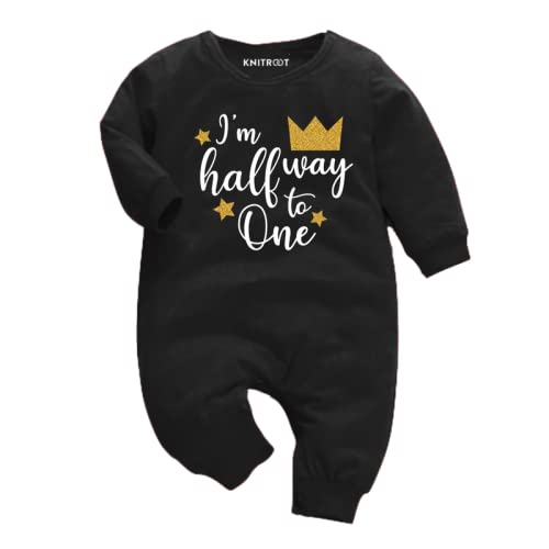 KNITROOT Half Birthday Dress For Baby Boy Jumpsuit 