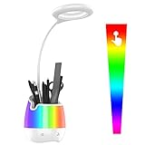 【Augenschutz Leselampe】Dank der 20 hochwertigen LEDs, die Schreibtischlampe gleichmäßig weiches Licht liefern, das dem natürlichen Licht nahe kommt und die Augen nicht verletzt. Es flackert nicht, Schatten und schwindelerregendes Licht. erfüllt es Ihre Beleuchtungsbedürfnisse bei der Arbeit, beim Lernen, Lesen und um Mitternacht, um Ihre Augen zu schützen und Müdigkeit zu lindern.