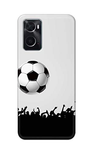Image of Printed Hard Back Cover Case for Oppo A76 | Oppo A36 | Oppo A96 Back Cover (Football Icon) -1302