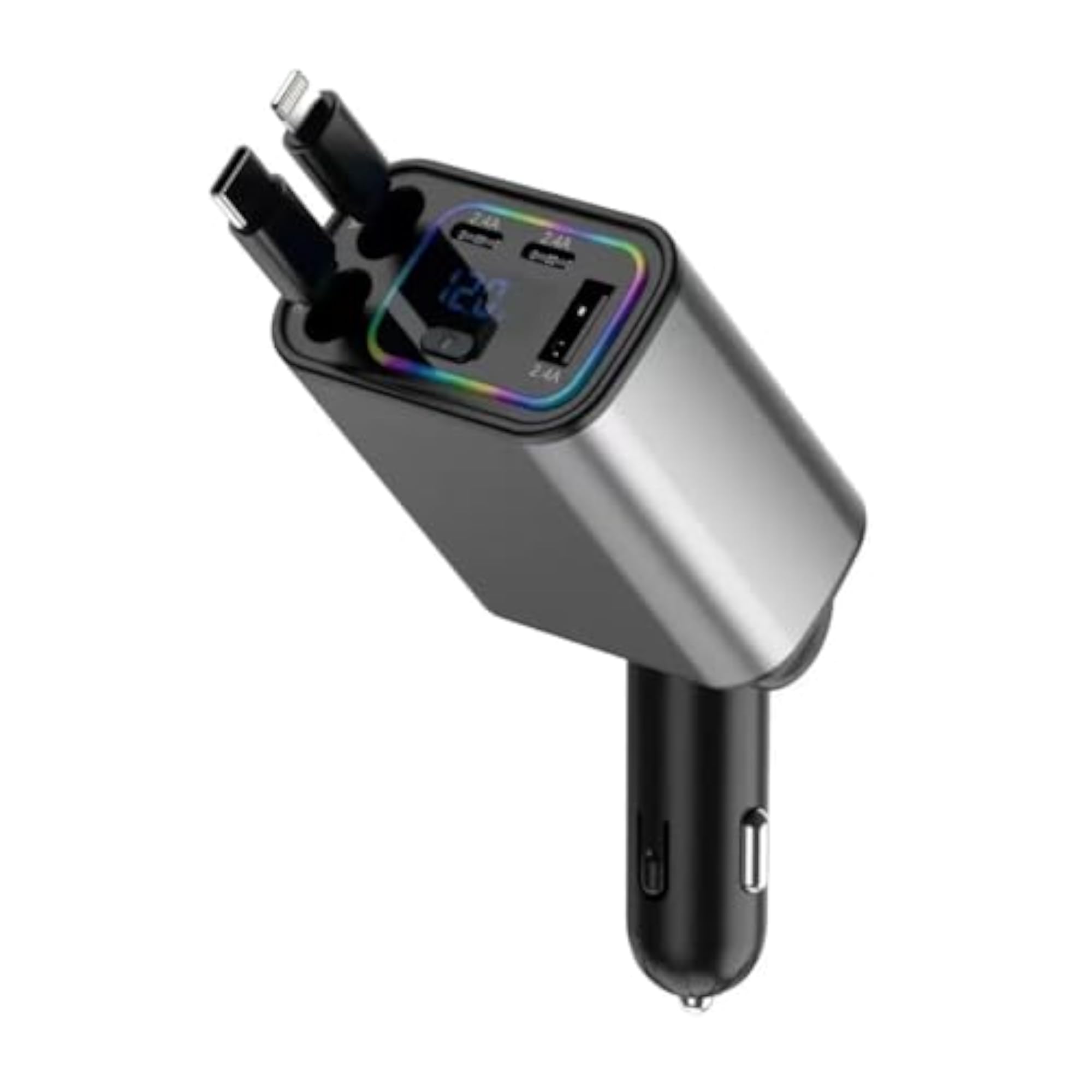 Retractable Car Charger with 120W Super Fast Charge