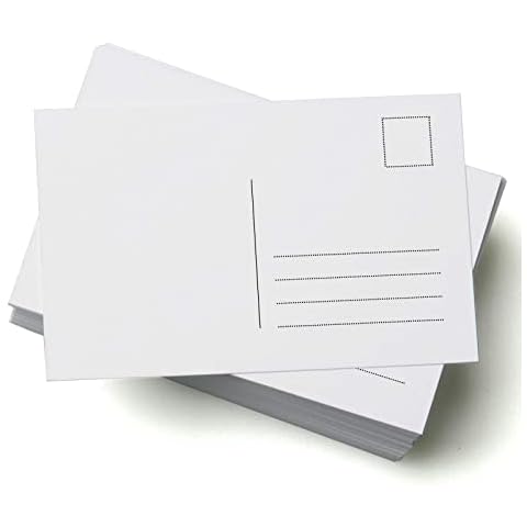 50 Blank Postcards, A6 350gsm Card, Perfect for Craft Projects and for Designing Individual Postcard (50) Cover