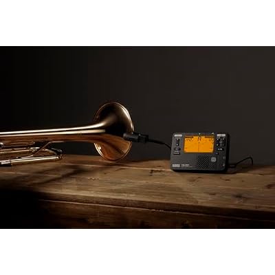Korg TM-70T Tuner and Metronome w/ Sound Out Mode, Transpose Mode, and Chromatic Mode - Black