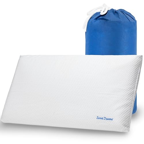 PETITXUMET Almohada Infantil Viscoelástica 70 x 35 x 6,5 cm Ergonómica e Hipoalergénica Hecha en España Almohada Plana para Niños a Partir de 3 Años con Funda Stretch con Viscosa