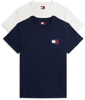 Tommy Hilfiger TJM SLIM 2PACK ESS FLAG TEE Erkek T-shirt, Çok Renkli, XL - Görsel 1