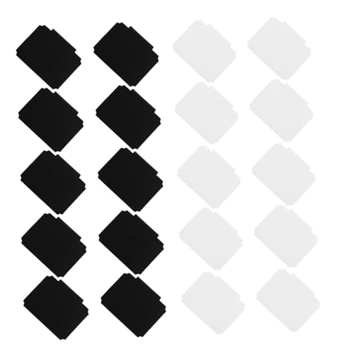 STOBOK 20個 プラスチック バスケット ラベル サイン クリップ トレイ用 正方形 プラスチック 吊り下げ タグ 消せる ラベル クリップ タグ ラ