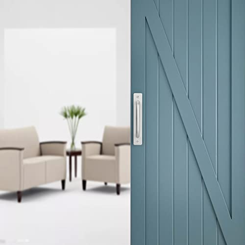 Ubisin 2 Pack Cabinet Pulls,Brushed Nickel Door Handles Barn Door Handles,For Kitchen Cabinet Drawer,Window Or Sliding Closet,Hole Centers(6.3Inch) 160Mm #TOP6