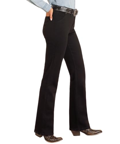 Rock & Roll Denim Women's High Rise Black Bootcut Jeans3