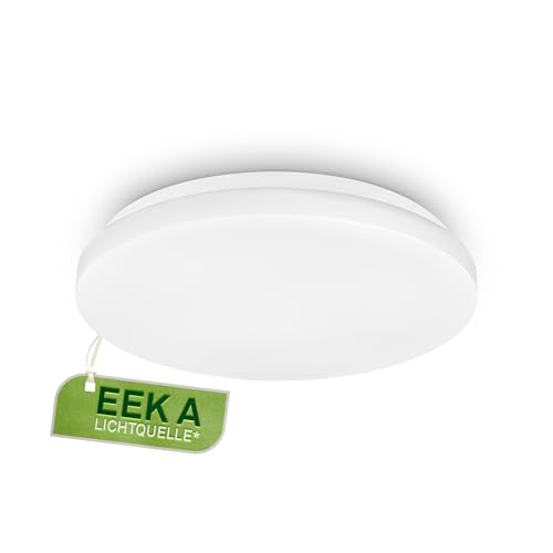 BRILONER - LED Deckenlampe mit EEK A Lichtquelle, neutralweiße Lichtfarbe, 8W, 1700lm, LED Lampe, Deckenleuchte, Wohnzimmerlampe, Küchenlampe, Deckenbeleuchtung, Flurlampe, 29 x 6 cm, Weiß