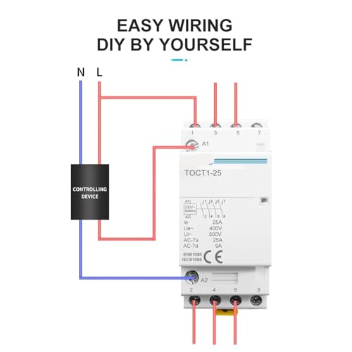 Contacteur de commande TOCT1 110V 25A pour moderniser un tableau électrique