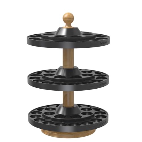 Image of Evemodel Rotatable Paint Organizer Pigment Bottle Spinning Rack Stand Desktop Holder Shelf (3 layers big holes)
