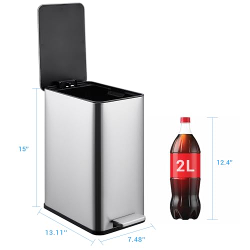 Caneca de basura de acero inoxidable 10L PrecisionAuto miniatura 2