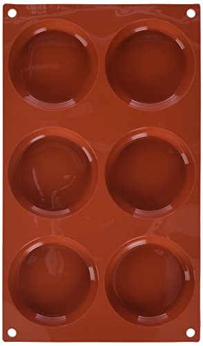 Silikomart | SF047 Stampo in Silicone per Monoporzioni TORTINA, Antiaderente, 6 Tortine, Confezione da 1 Stampo per Dolci, Ø 80 h 18 mm, Made in Italy