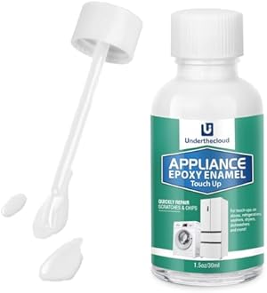 Appliance Touch Up Paint White Appliance Paint Enamel High-Gloss White Touch Up Paint Pen Scratch Repair for Appliances Refrigerators Metal Surfaces Dishwasher Dryer Microwave Washers 1.5oz