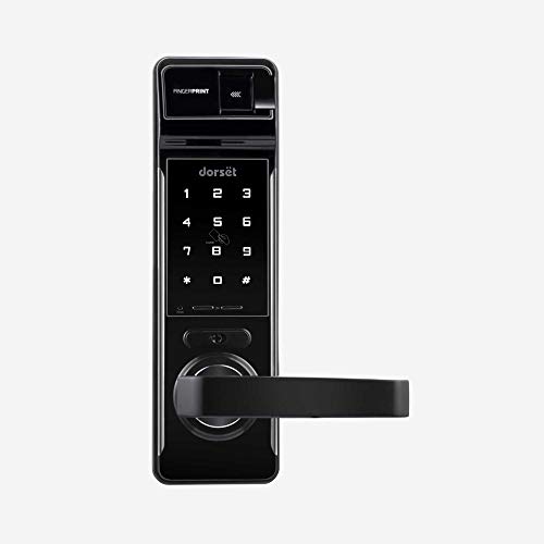 Image of Dorset Digital Door Lock | 4 in 1 Access Lock (Biometric, PIN, RFID, Mechanical Key Access) | up to 200 Unique Fingerprint and up to 50 RFID card | Black