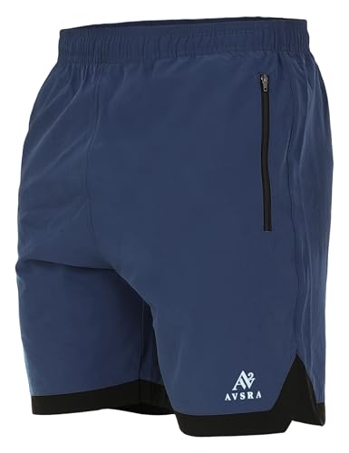 Image of Sports Shorts for Men, Athletic Running & Gym Shorts with Zip Pocket, Regular Fit Training Shorts