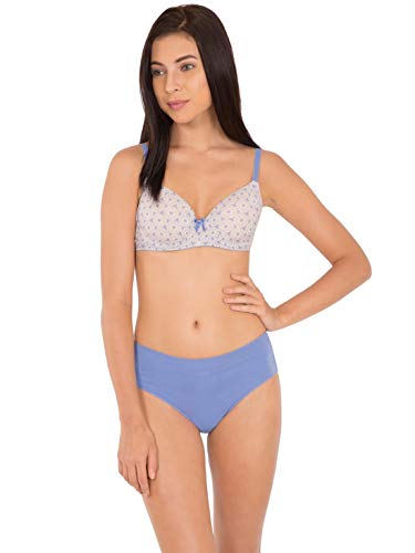 Image of Jockey 1245 Women's Under-Wired Padded Super Combed Cotton Elastane Stretch Multiway Styling T-Shirt Bra with Detachable Straps (Colors & Prints May Vary)