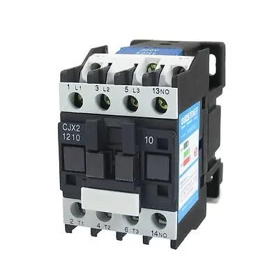 Contacteur triphasé 3P N/O évite les surcharges électriques, bobine 220V rail DIN