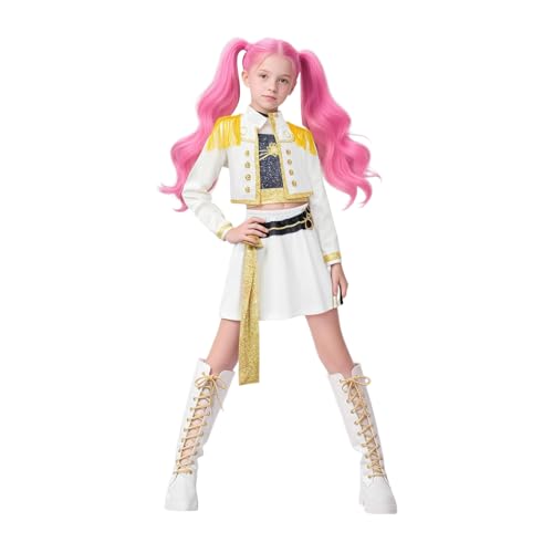 wiroouia Disfraz De Cazadora De Demonios Para Niñas, Disfraz De Cazadora De Anime, Disfraces De Cantante Pop, Disfraces De Mira Idol Para Juego De Rol, Disfra-z De Fiesta De Halloween Y Carnaval