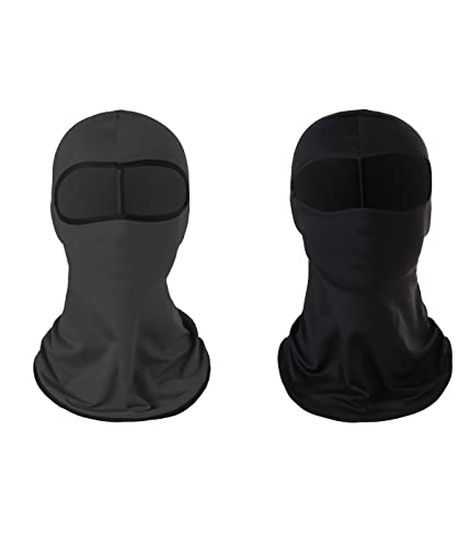 2 Pezzi Maschera di Passamontagna, Sci Balaclava Moto Maschera Morbido e Traspirante Unisex Tessuto Elastico Antivento...