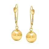 Ross-Simons 8mm 14kt Yellow Gold Shiny Bead Drop Earrings
