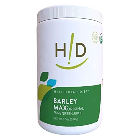 Hallelujah Diet Organic BarleyMax - Barley Grass Juice and Alfalfa Juice Powder, Vegan Formula, Plant-Based Dietary Supplement, Health Food Products, Original, 8.5 Ounce Bottle (60 Day Supply) Cover