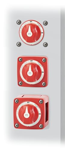 Image of Blue Sea Systems Mini Dual Circuit Battery Switch, Red, 6010 m‑Series
