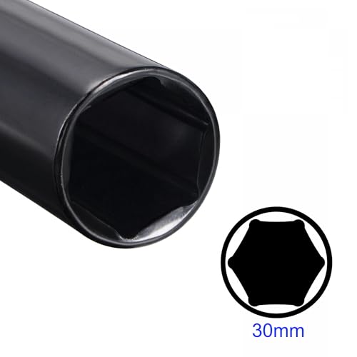 MACHSWON 2Pcs 1/2 Inch Drive - 30mm Deep Impact Socket with 6 Point Design, Heat-Treated Cr-V Steel 200mm Length, Metric Sizes - Image 3