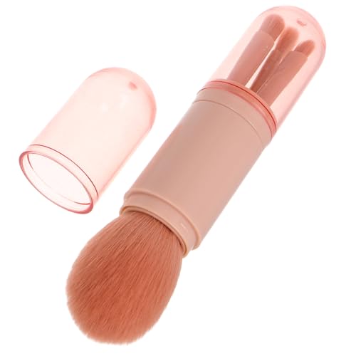 NOLITOY Brochas De Maquillaje De Viaje Set De Pinceles Para Cosméticos Brocha De Polvo Para y Sombra Kit Portátil Para Mujeres Rosa