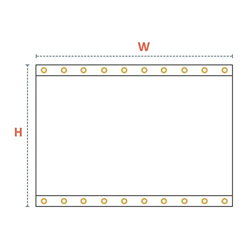 Cortinas impermeables exterior transparentes de PVC para patio 5x1,8m 7