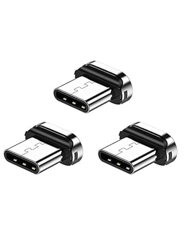 Kuulaa Lot de 2 câbles de charge magnétiques USB C de 3 A avec adaptateur de type C, charge rapide QC 3.0, câble de charge magnétique en nylon tressé...