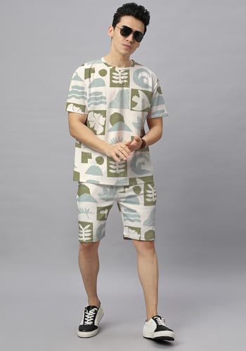 Image of Wear Your Opinion Mens Co ord Set All Over Printed T-Shirt & Short Set