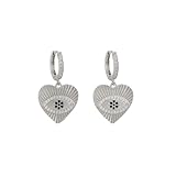 Pendientes de tuerca para mujer, 1 par de pequeños aros para mujer, diseño de corazón, estrella, accesorios de fiesta, adjustable, Acrílico