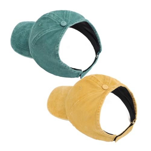 Degfey Women's Backless Baseball Caps for Curly Hair, Satin Lined,